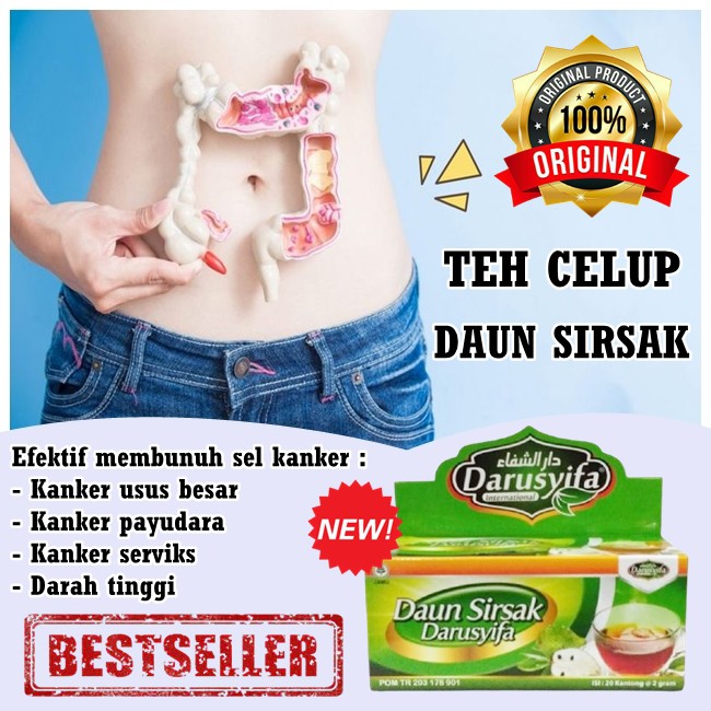 

DARUSYIFA Teh celup daun sirsak alami 100% obat kanker usus besar menurunkan darah tinggi paling ampuh ORIGINAL