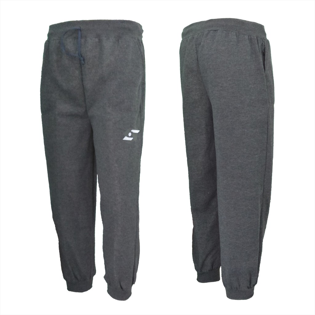 Celana Training Jogger Pria Wanita Jogging Lari CT 246 Abu-abu Tua Ukuran Sedang Jumbo