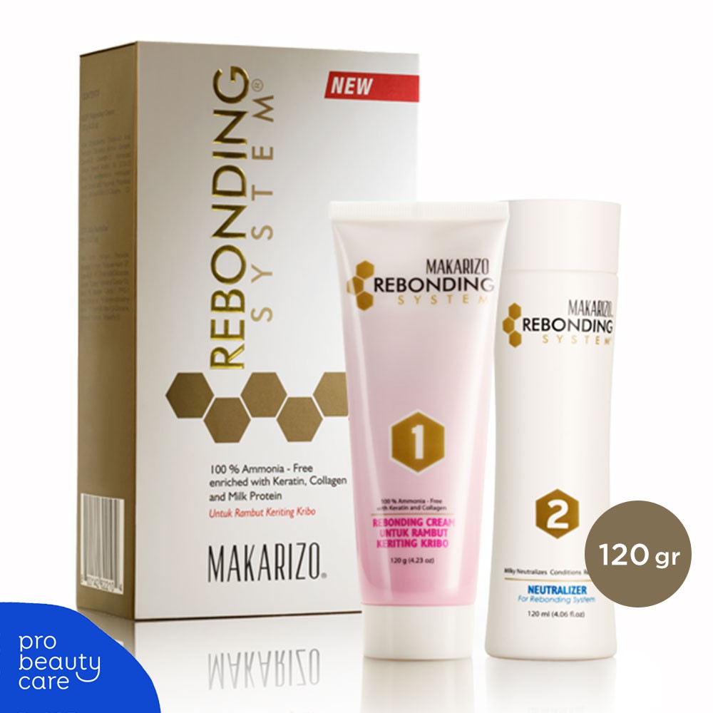 Makarizo - Rebonding tube set (120 ml) -  Super Gold (Rambut Kribo)