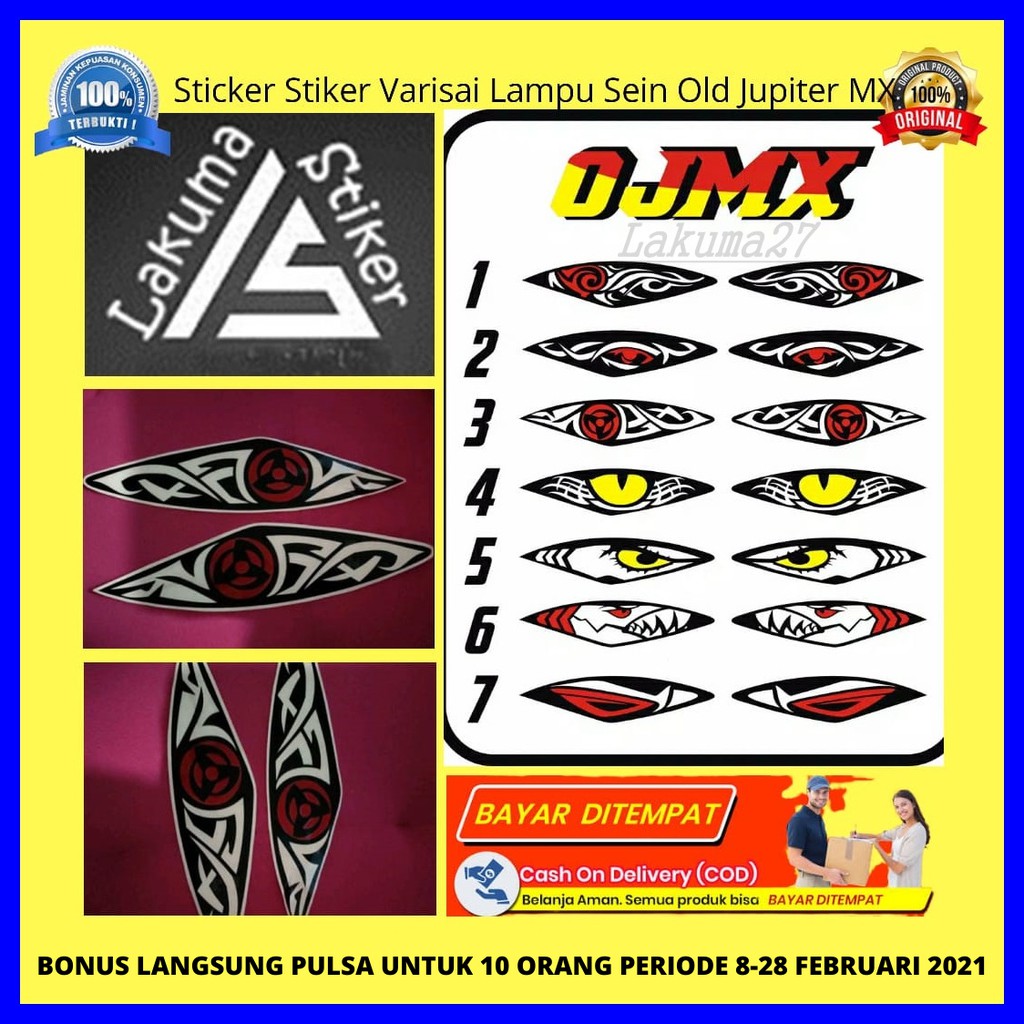 STIKER LAMPU SEIN OLD JUPITER MX / STIKER JUPITER MX OLD / STIKER MOTOR JUPITER MX OLD / BISA COD