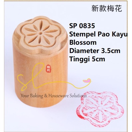 

Stempel Bakpao Bak Pao Bakpau Bakpia Kue Tausapia Kayu 3.5cm Sakura 08