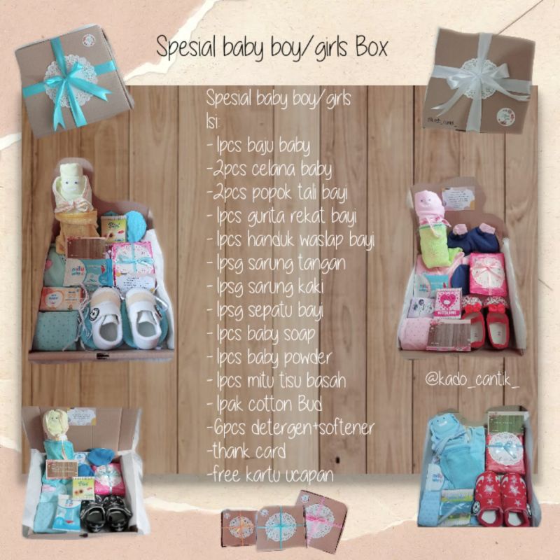 Hampers baby kado bayi murah kado lahiran bayi box (UPLODE ULANG)-Spesial baby girl
