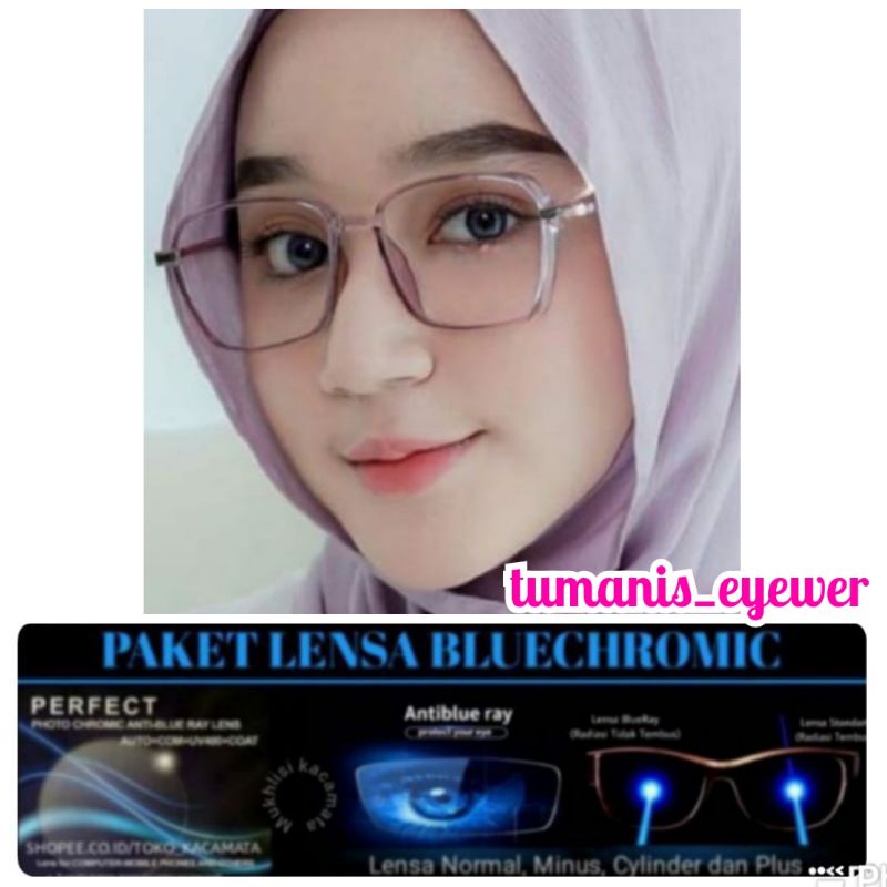 frame 8299 kacamata+blue chromic minus/normal