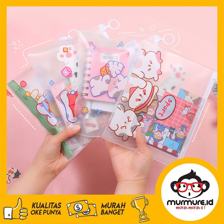

MURMURE.ID | ZIPPER BAG TRANSPARAN MOTIF LUCU BUNGA AVOCADO PISANG KOREA TEMPAT PENSIL PC037