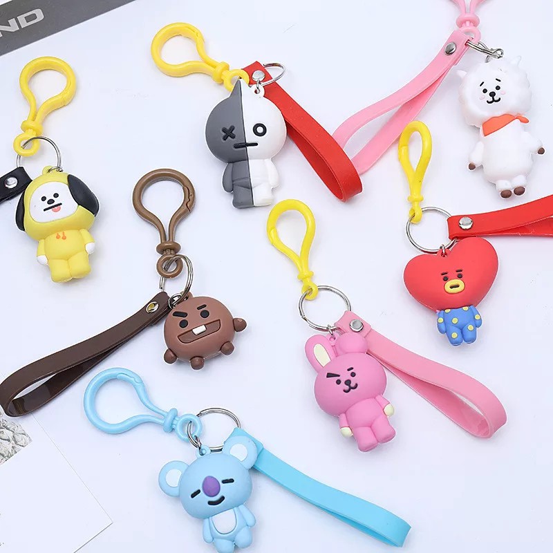 Gantungan Boneka KPOP  MF05 Bentuk Kipas Bintang Lucu Mang Van Tata Chimmy RJ Cooky Shooky Koya