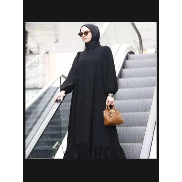 GAMIS WANITA TERBARU 2023 KEKINIAN VIRALGAMIS WANITA SYAR'I GAMIS AMORA BLACK  GAMIS WANITA KEKINIAN GAMIS WANITA MUSLIM GAMIS WANITA JUMBO GAMIS WANITA LENGAN PANJANG GAMIS SIZE S M L XL XXL