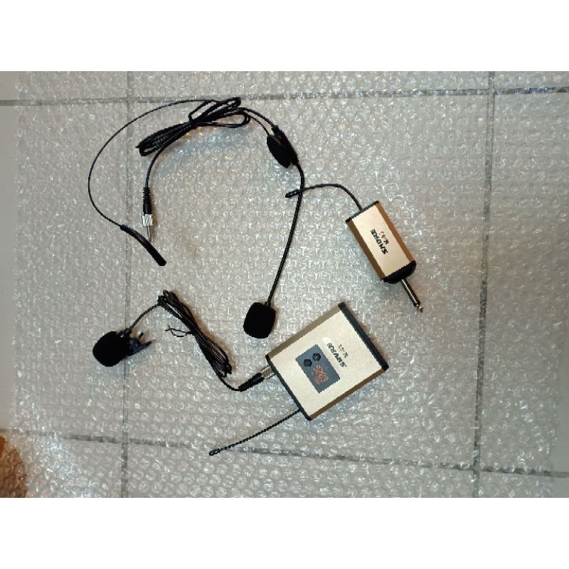 Mic bando clip on wireless  single.mic jepit+headset mik cocok buat imam