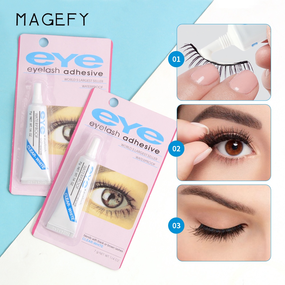 MAGEFY Lem Bulu Mata Palsu Bening Dan Hitam False Eyelashes Glue Clear Black Bukan DUO 7161