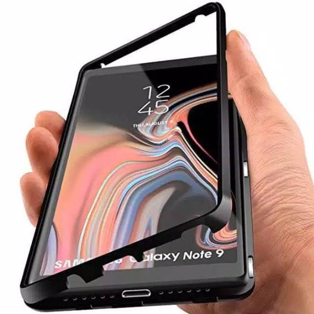Case Magnet Anti Baret 2 in 1 Cover Metal Aluminum Casing Samsung Galaxy Note 9 Note9