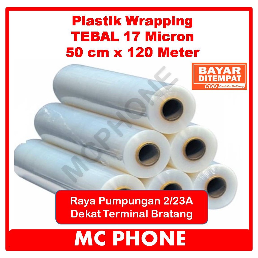 Plastik Wrapping 50cm x 120M Stretch Film 50cm x 120M 17 Micron