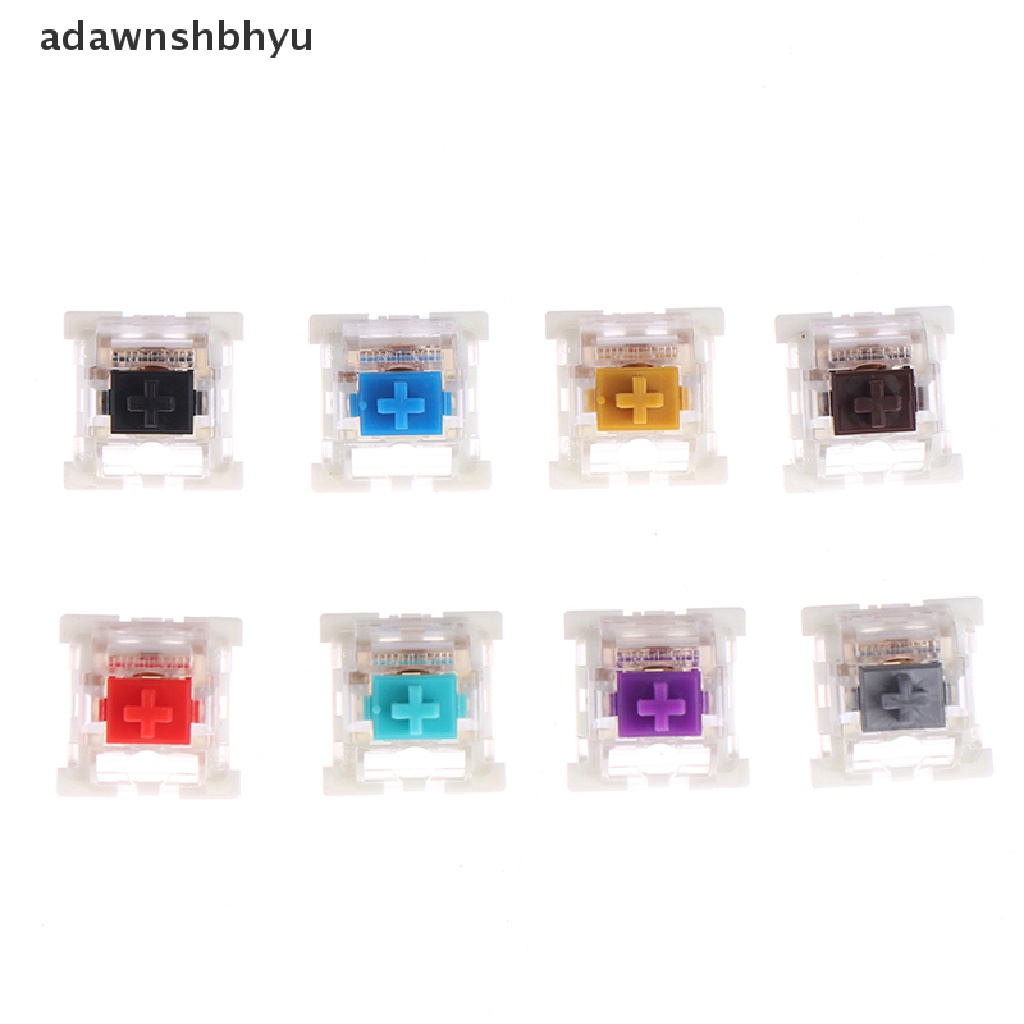 Adawnshbhyu 10Pcs/ Saklar outemu mx 3pin keyboard Mekanik Saklar Hitam Biru Coklat