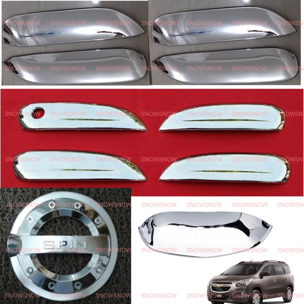 Paket Outer Handle Tank Cover Belakang 5 pc Chevrolet Spin Chrome