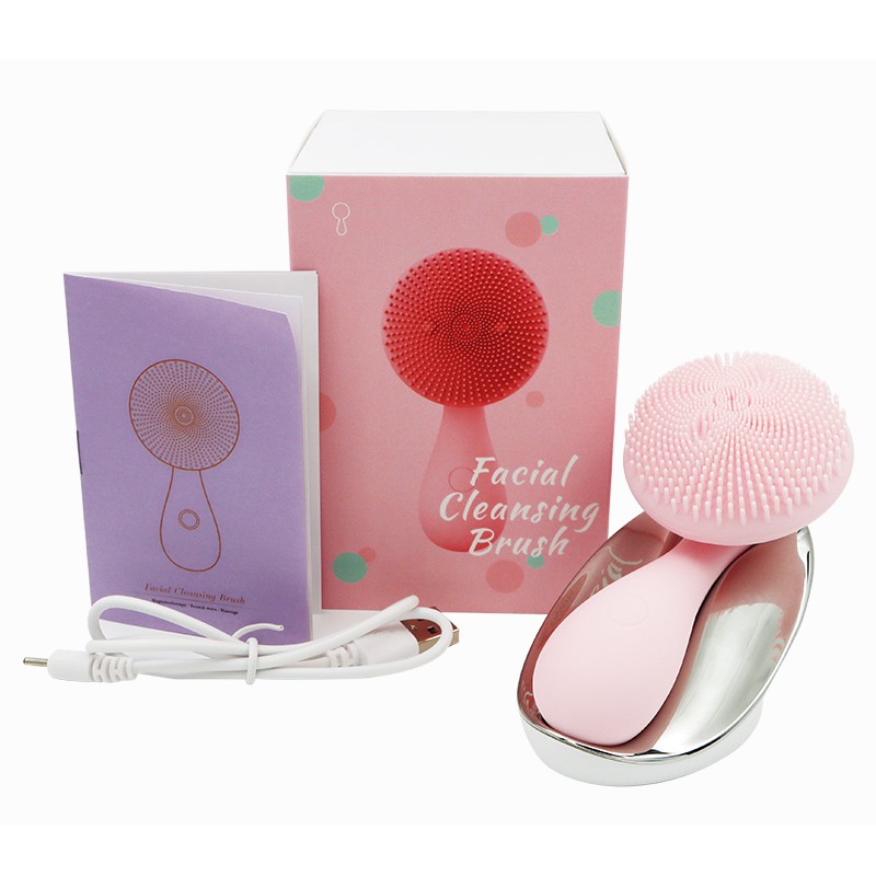 Magnetic Bead Facial Cleansing Silicone Brush Waterproof Pembersih Wajah Elektrik