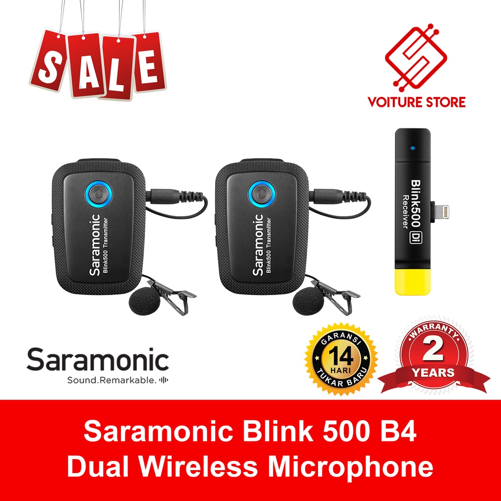 Jual Saramonic Blink 500 B4 Dual Wireless Microphone for Lightning