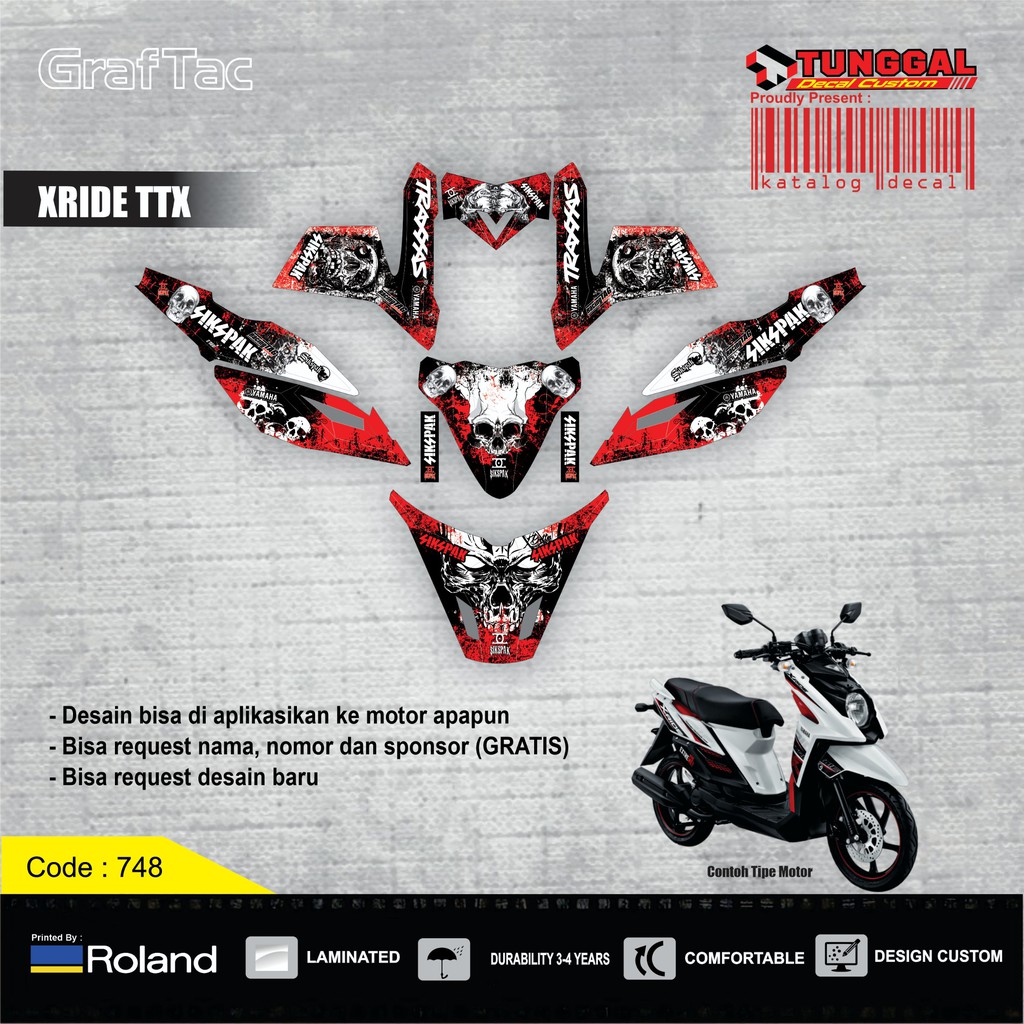 DECAL YAMAHA X RIDE STIKER X RIDE - SIKSPAK