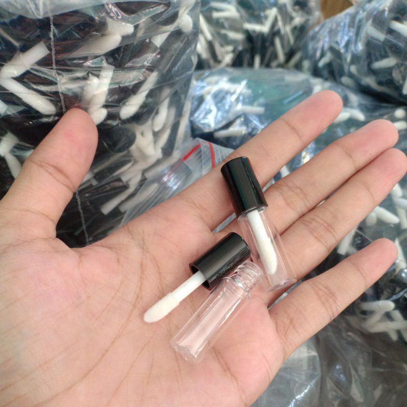 (Ready Jatim) Tube Lip Gloss Kosong 2 ml warna hitam  bentuk tabung bahan plastik