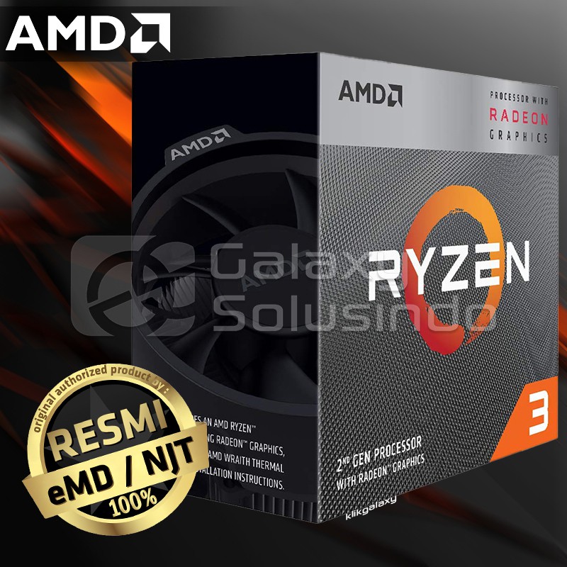 AMD Ryzen 3 3200G 3,6Ghz - 4Ghz / 4 Core + 4 Thread - AM4