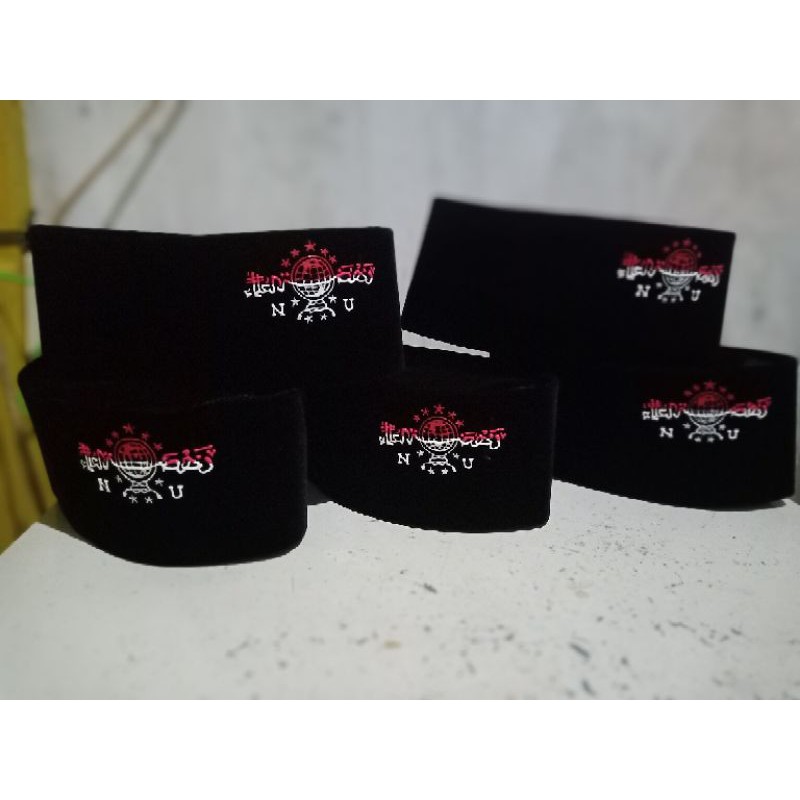 songkok lukis NU merah putih, peci lukis NU merah putih, kopiah lukis NU.