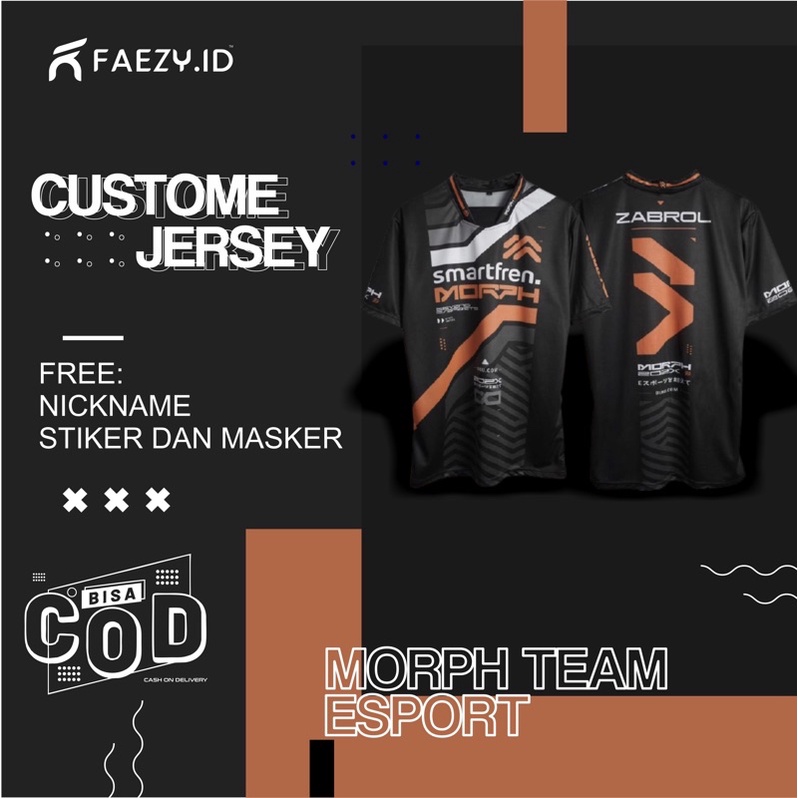 Jersey Gaming Morph Team Terbaru 2021 Free Nickname , Masker + Stiker