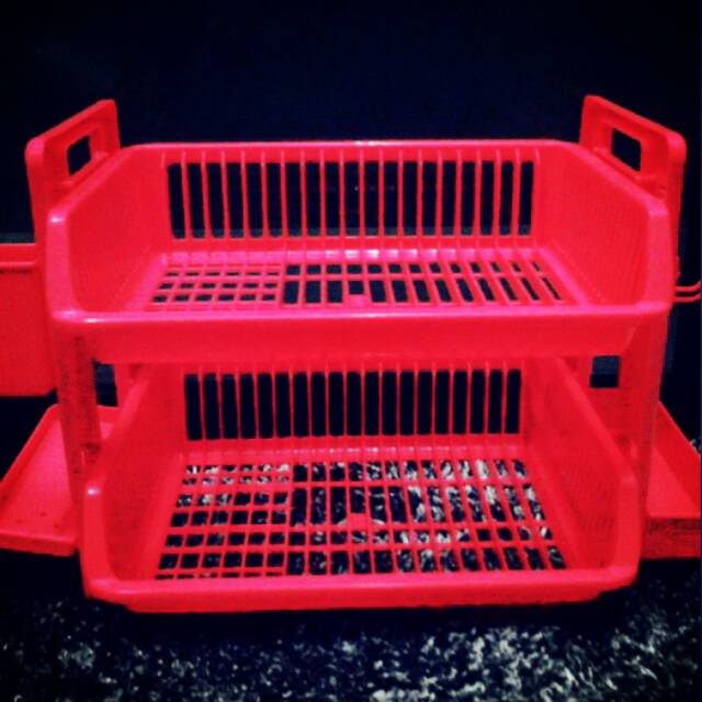 Rak piring plastik susun 2 /Kitchen Multi Rack Maspion