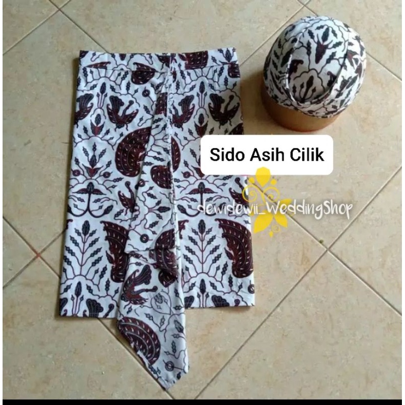 Sapit Urang + Blangkon Anak, Motif Sido Asih Cilik