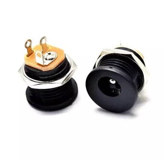 DC 022 Socket Female Jack DC Power jack 5 5mm x 2 1mm Mounting Nut