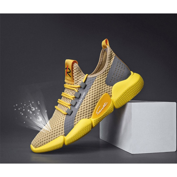 Sepatu Sneakers Pria Import Xavier Zachary Sport Z1 Sepatu Olahraga - Kuning, 41