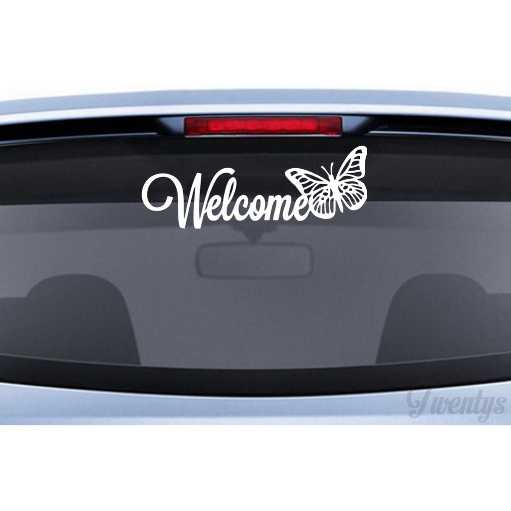 STICKER CUTTING WELCOME STIKER MOBIL DIDNDING DLL
