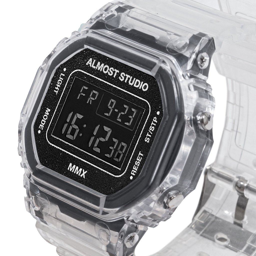 Almost Studio - Jam Tangan Digital - Clear Black