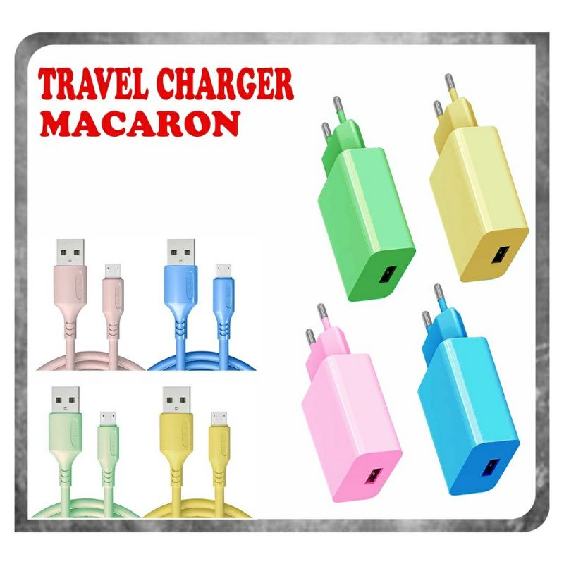 Charger Macaron 2.1A Cable V8 MICRO USB