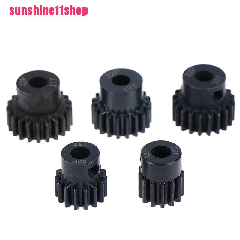 【SHOP】32P M0.8 5mm Black Steel Metal Pinion Motor Gear For 1/10 Rc Model Car