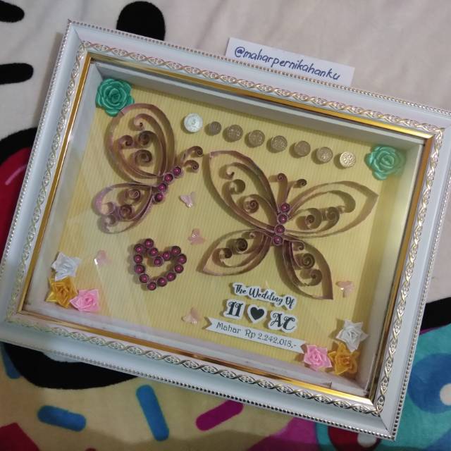 Mahar pernikahan / souvenir / figura mahar / mahar uang hias / bunga bouquet / buket uang kertas 37