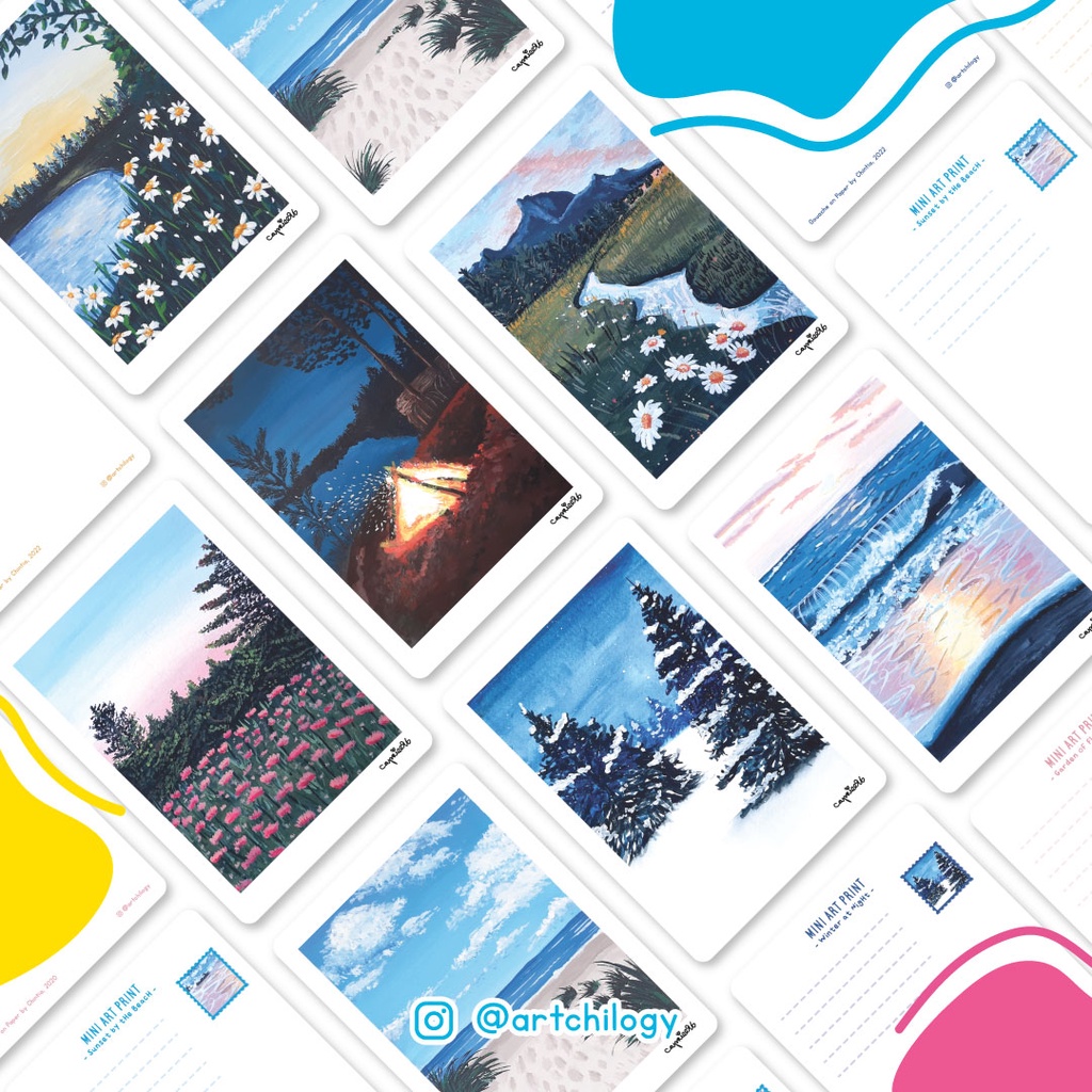 

[Artopia] Mini Art Prints A6 by ARTCHILOGY / Artprint Artprints / Postcard Kartu Pos Ucapan Greeting Card