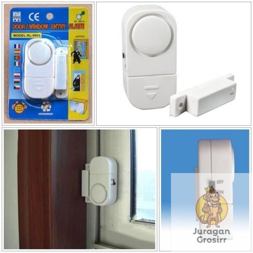 JG - Alarm Anti Maling Bunyi Sensor Pencuri Tempel Door Window Pintu Lemari Laci Jendela Rumah Toko