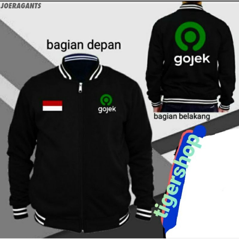 JAKET VARSITI SABLONAN GOJEK TERMURAH/ JAKET BASSBAL GOJEK - joeragants