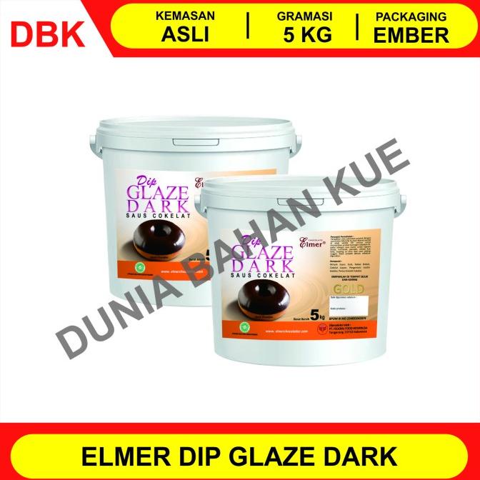 

ELMER DIP GLAZE 5 KG - TOPPING DONAT PISANG NUGGET - DARK CHOCO ---NEW---