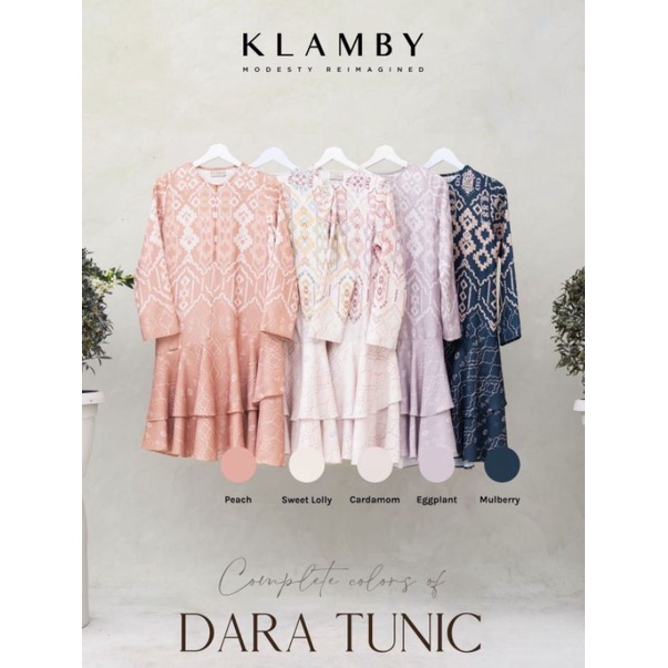 [Ka Ummu] Siap Kirim Last Stock Kiana Blouse Dara Tunic Mulberry S by wearing klamby Wearingklamby