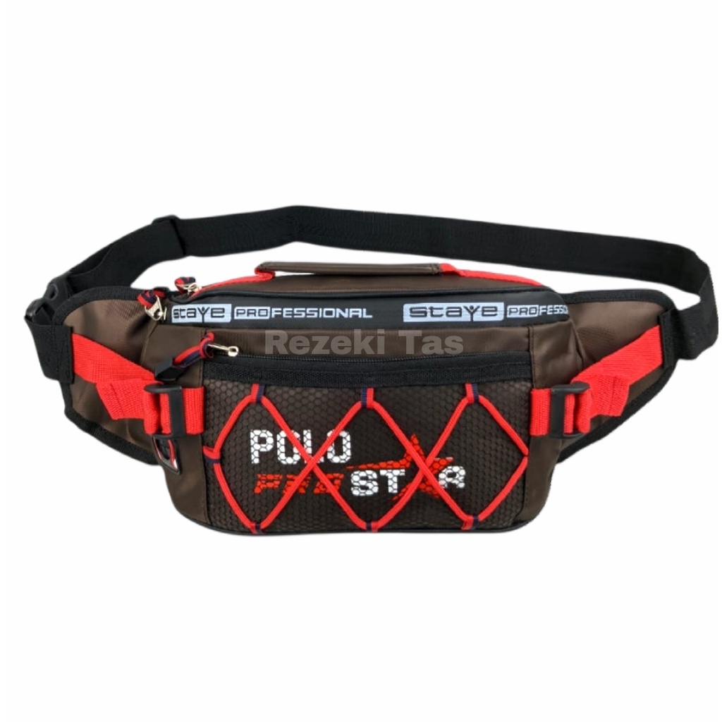 Waistbag/tas Pinggang Tas Selempang Terbaru Original Polo Prostar Bahan Nilon Parasut