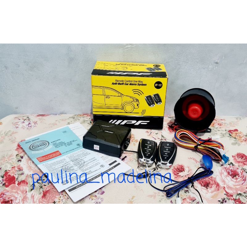 Car Alarm Mobil  IPF 12 Original HITAM ANTI THEFT ANTI PENCURI 012 TUKTUK KUNCI