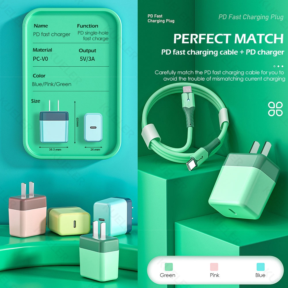 Kabel Charger Transfer Data PD 20W Fast Charging Untuk Iphone