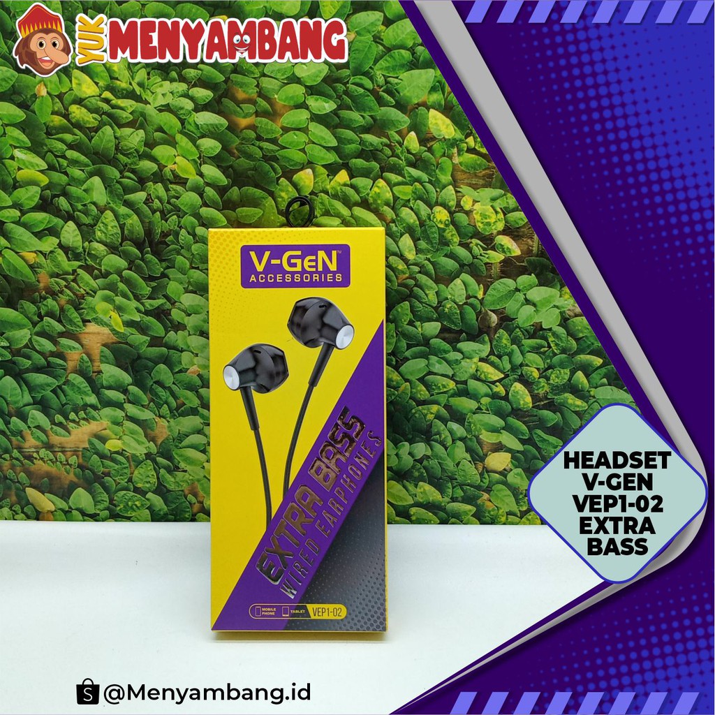41077 | HF-VGEN VEP1-02 | Headset V-GeN VEP1-02 Extra Bass Wired Earphones