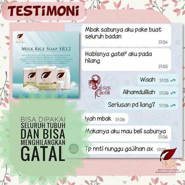 SABUN BERAS SUSU HERBAL SR12 BERBPOM / SABUN WAJAH MENCERAHKAN