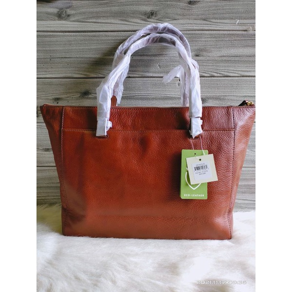 fossil rachel  tote bag leather brown