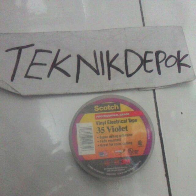 

Lakban warna ungu isolasi listrik violet lem perekat scotch vinyl electrical tape 3M