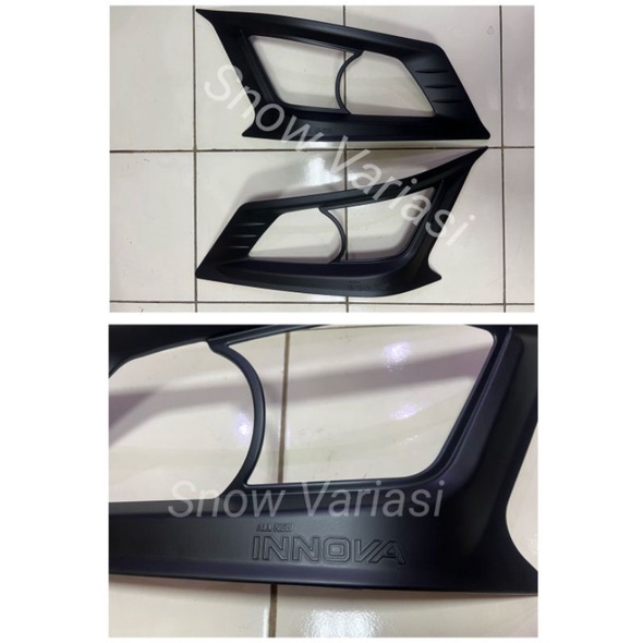 Cover Fog Lamp Lampu Kabut All New Innova Reborn 2016 2018 Exclusive Hitam Chrome Jsl