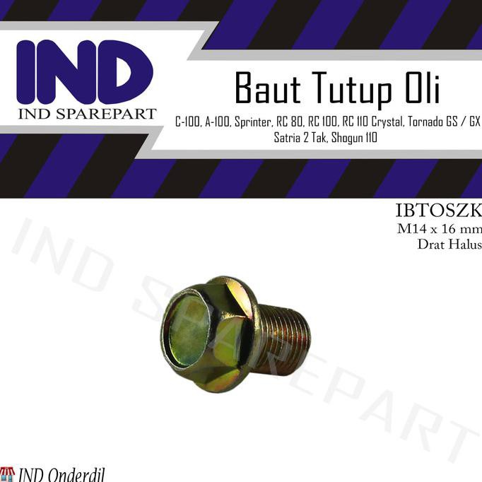Baut-Baud Tap-Tutup Oli Mesin Bawah Rc 110 Crystal/Rc100/Rc80/Rc110 Ayo Beli