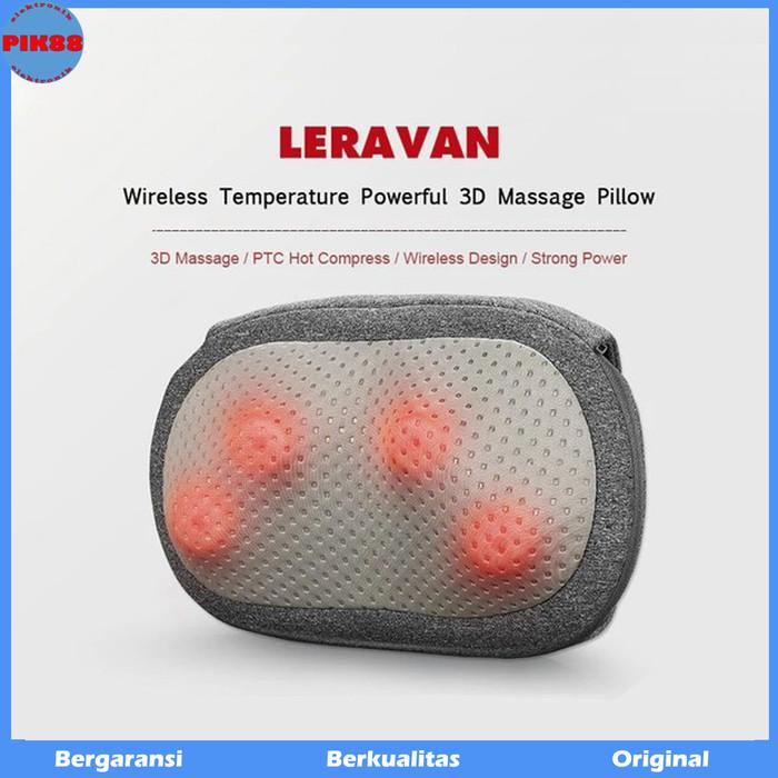 Leravan Wireless Massage Pillow with Built-in PTC heating Alat Pijat