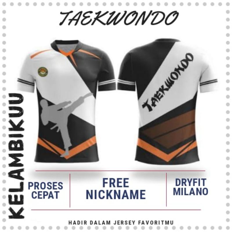 JERSEY TAEKWONDO/JERSEY PENCAK SILAT PRINTING/BAJU KAOS TAEKWONDO/BAJU MURAH