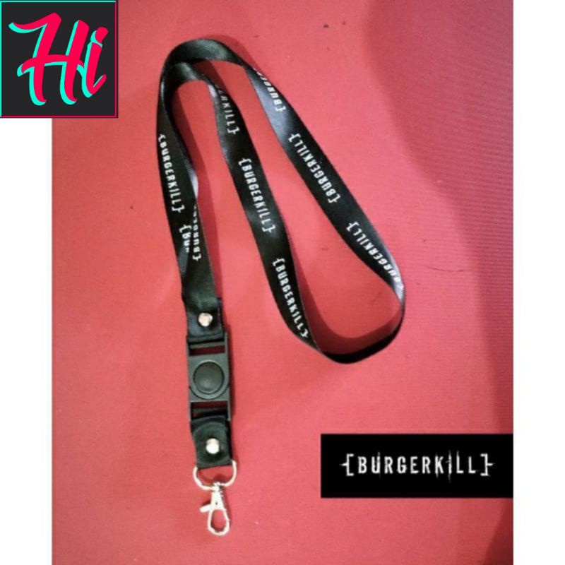 

lanyard BURGERKILL lanyard BAND METAL gantungan kunci name tag id card kartu nama / tali lanyard gantungan leher vans fullprint