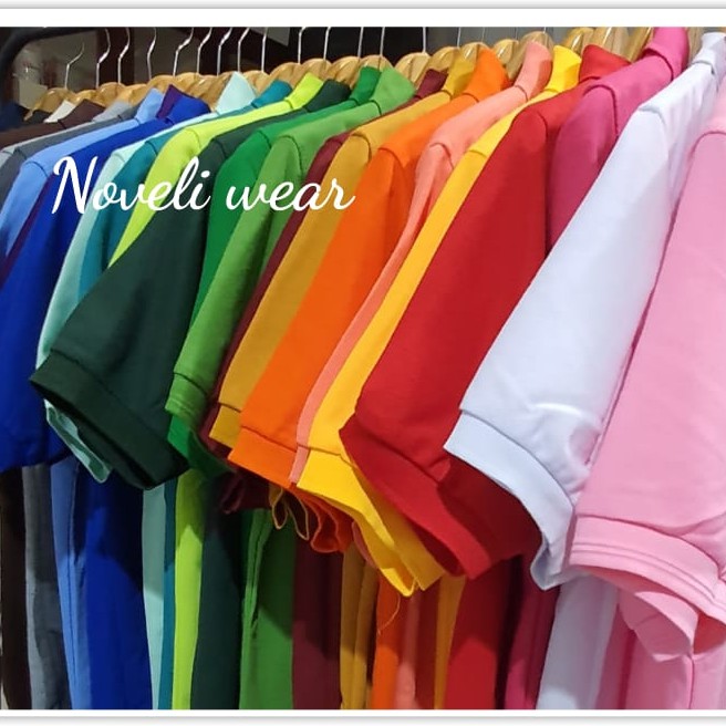 Noveli wear - Kaos kerah pria | kaos polo shirt | atasan baju kaos polos seragam lengan pendek harga grosir size L